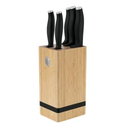 ZESTAW NOŻY BERLINGER HAUS BH-2971 MATTE BLACK W BLOKU BAMBUSOWYM