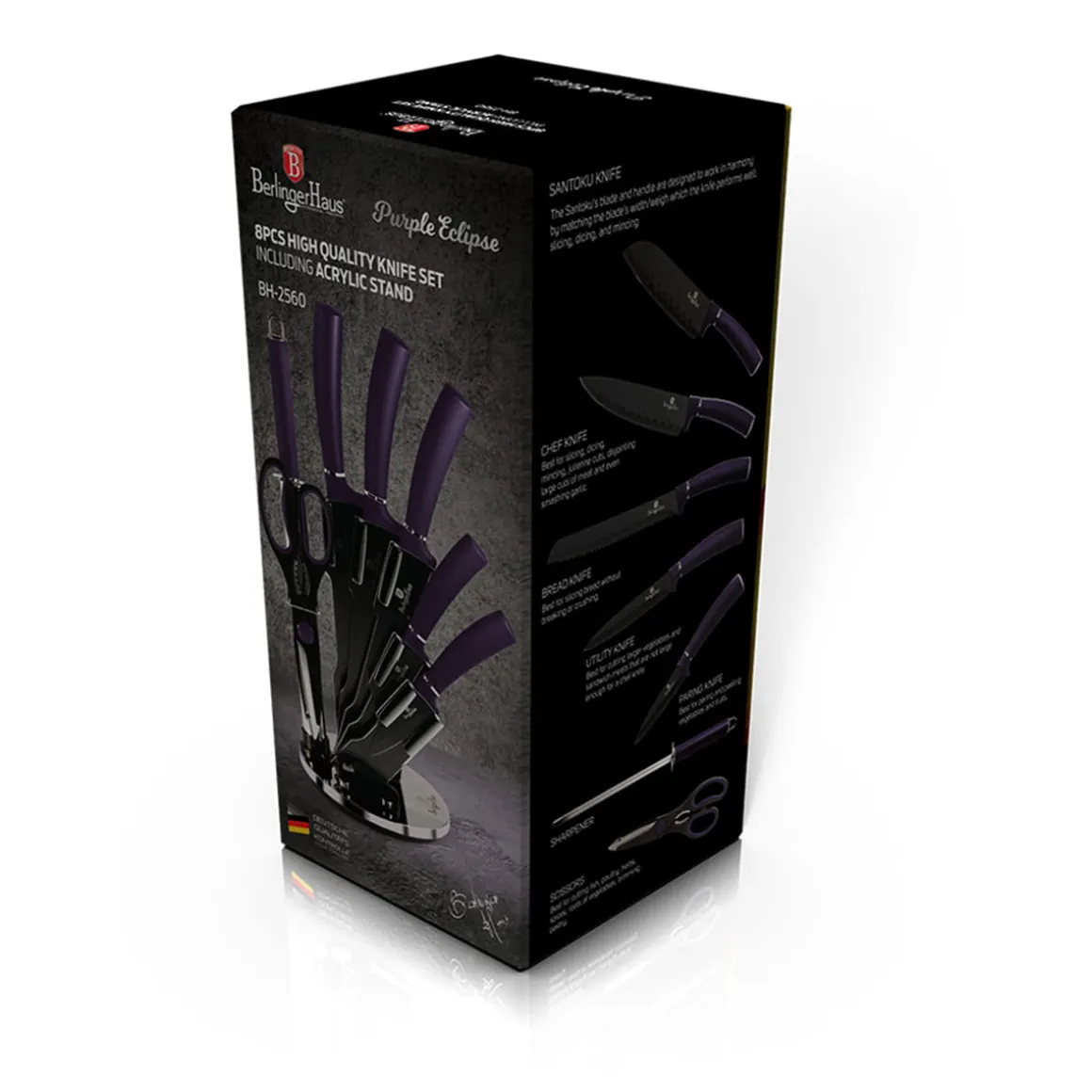 ZESTAW NOŻY BERLINGER HAUS BH-2560 PURPLE W STOJAKU