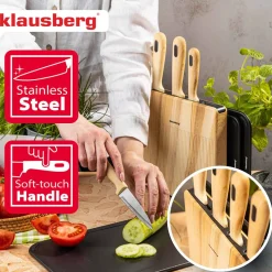 ZESTAW NOŻY I DESEK KUCHENNYCH W STOJAKU KLAUSBERG KB-9037
