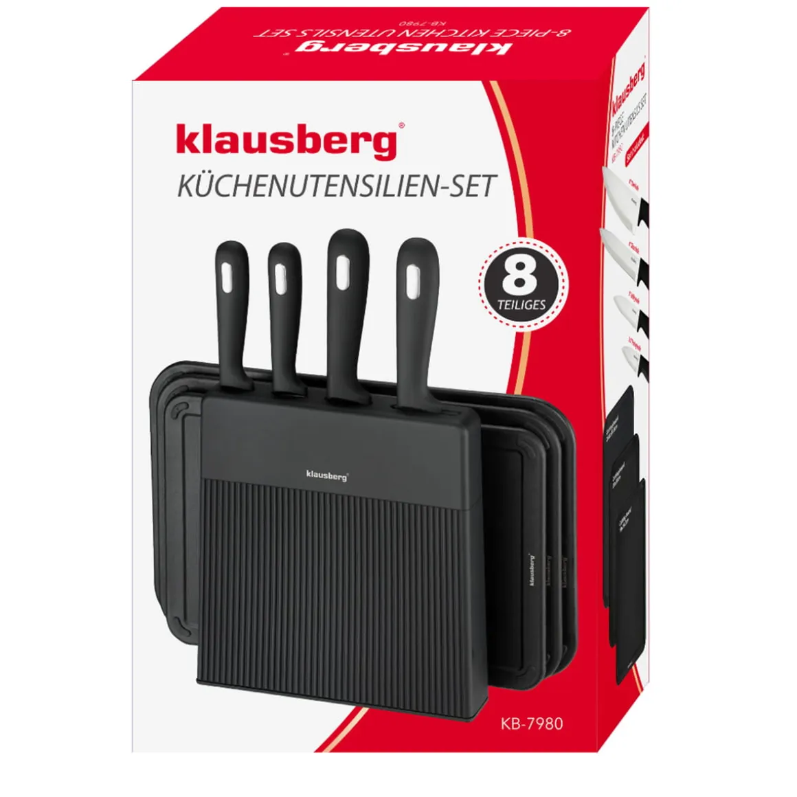 ZESTAW NOŻY I DESEK KUCHENNYCH W STOJAKU KLAUSBERG KB-7980
