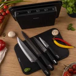 ZESTAW NOŻY I DESEK KUCHENNYCH W STOJAKU KLAUSBERG KB-7980