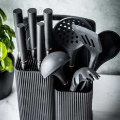 ZESTAW NOŻY I PRZYBORÓW KUCHENNYCH Z DESKĄ W STOJAKU KLAUSBERG KB-7835
