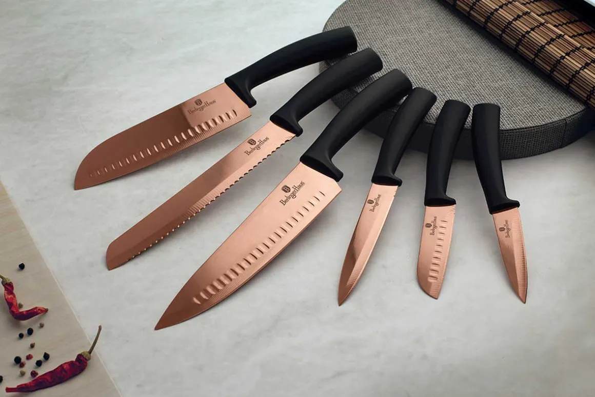 ZESTAW NOŻY KUCHENNYCH BERLINGER HAUS BH-2648 ROSE GOLD