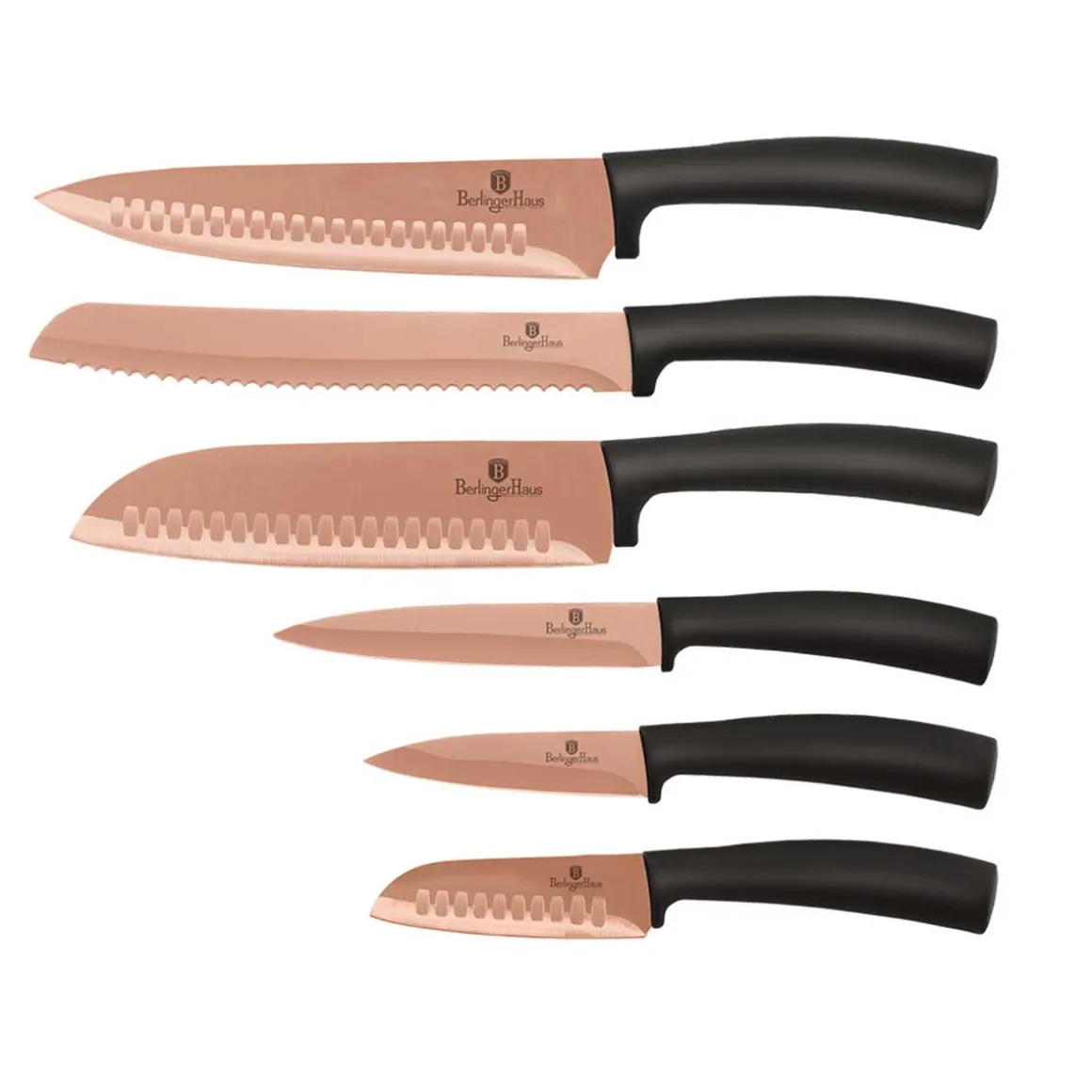 ZESTAW NOŻY KUCHENNYCH BERLINGER HAUS BH-2648 ROSE GOLD