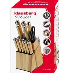 ZESTAW NOŻY KUCHENNYCH I DO STEKÓW W BLOKU KLAUSBERG KB-9038