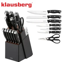 ZESTAW NOŻY KUCHENNYCH I DO STEKÓW W BLOKU KLAUSBERG KB-7985