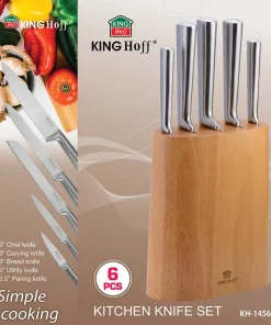 ZESTAW NOŻY KUCHENNYCH W BLOKU KINGHOFF KH-1456