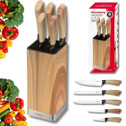 ZESTAW NOŻY KUCHENNYCH W BLOKU KLAUSBERG KB-9035