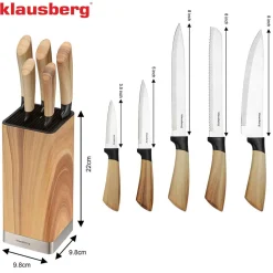 ZESTAW NOŻY KUCHENNYCH W BLOKU KLAUSBERG KB-9035