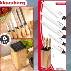 ZESTAW NOŻY KUCHENNYCH W BLOKU KLAUSBERG KB-9035
