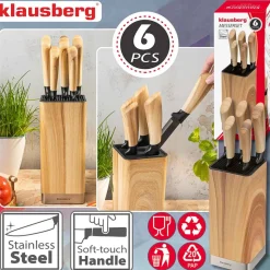 ZESTAW NOŻY KUCHENNYCH W BLOKU KLAUSBERG KB-9035