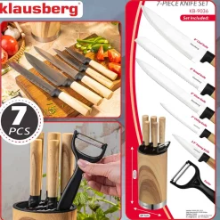 ZESTAW NOŻY KUCHENNYCH W BLOKU KLAUSBERG KB-9036