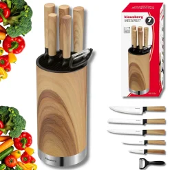 ZESTAW NOŻY KUCHENNYCH W BLOKU KLAUSBERG KB-9036