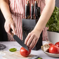 ZESTAW NOŻY KUCHENNYCH W STOJAKU Z OSTRZAŁKĄ KLAUSBERG KB-7770