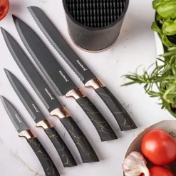 ZESTAW 5 NOŻY KUCHENNYCH W STOJAKU KLAUSBERG KB-7799