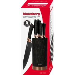 ZESTAW 5 NOŻY KUCHENNYCH W STOJAKU KLAUSBERG KB-7799