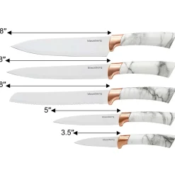 ZESTAW 5 NOŻY KUCHENNYCH W STOJAKU KLAUSBERG KB-7800