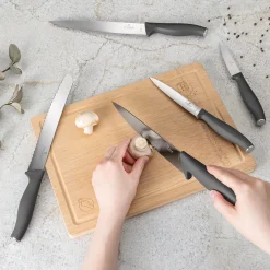 ZESTAW 5 NOŻY KUCHENNYCH Z DESKĄ BERLINGER HAUS BH-2961 ANTRACIT