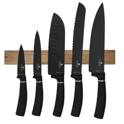 ZESTAW 5 NOŻY KUCHENNYCH Z LISTWĄ BERLINGER HAUS BH-2884 BLACK ROSE