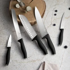 ZESTAW 5 NOŻY KUCHENNYCH Z LISTWĄ BERLINGER HAUS BH-2943 MATTE BLACK