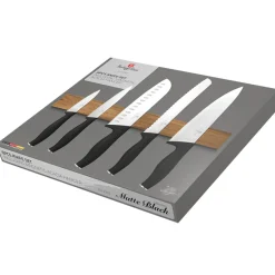ZESTAW 5 NOŻY KUCHENNYCH Z LISTWĄ BERLINGER HAUS BH-2943 MATTE BLACK