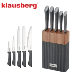ZESTAW NOŻY W BLOKU AKACJOWYM KLAUSBERG KB-7979