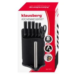 ZESTAW NOŻY W STOJAKU Z DESKĄ I CHWYTEM NA RĘCZNIK KLAUSBERG KB-7977