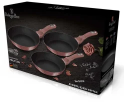 ZESTAW 3 PATELNI BERLINGER HAUS BH-6170 I-ROSE