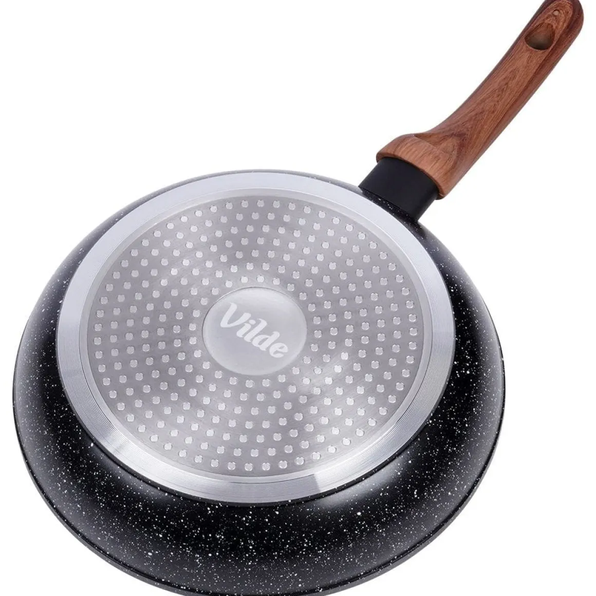 ZESTAW 3 PATELNI GRANITOWYCH BLACK&WOOD 20/24/28 cm 199011