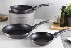 ZESTAW 3 PATELNI GRANITOWYCH BERLINGER HAUS BH-6903 CARBON PRO