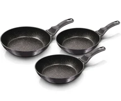 ZESTAW 3 PATELNI GRANITOWYCH BERLINGER HAUS BH-6903 CARBON PRO