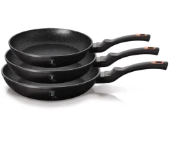 ZESTAW 3 PATELNI GRANITOWYCH BERLINGERHAUS BLACK ROSE BH-6158