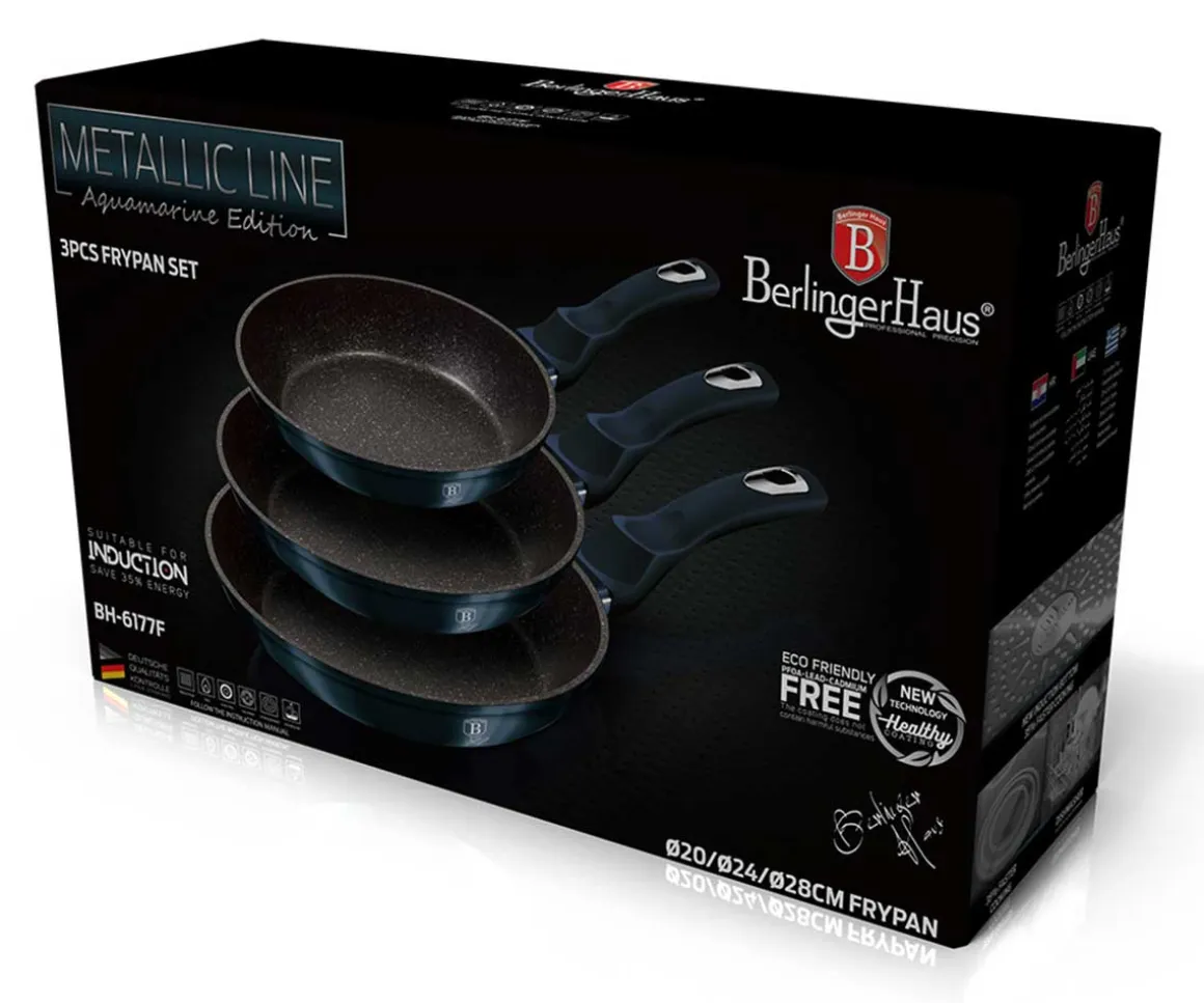 ZESTAW 3 PATELNI GRANITOWYCH BERLINGERHAUS BH-6177