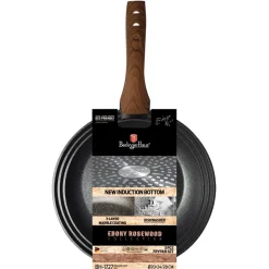 ZESTAW 3 PATELNI GRANITOWYCH BERLINGERHAUS EBONY ROSEWOOD BH-1727