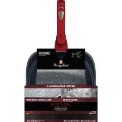 ZESTAW 3 PATELNI GRANITOWYCH BERLINGERHAUS BURGUNDY METALLIC LINE BH-1289
