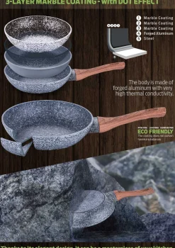 ZESTAW 3 PATELNI GRANITOWYCH BERLINGERHAUS FOREST LINE BH-1215