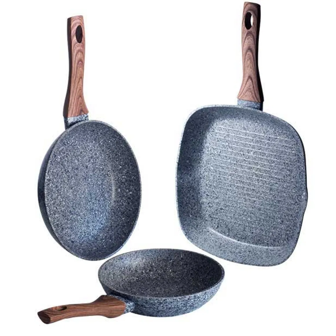 ZESTAW 3 PATELNI GRANITOWYCH BERLINGERHAUS FOREST LINE BH-1215