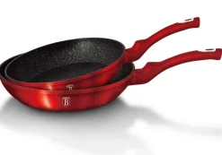 ZESTAW 2 PATELNI GRANITOWYCH BERLINGERHAUS BURGUNDY METALLIC BH-1612