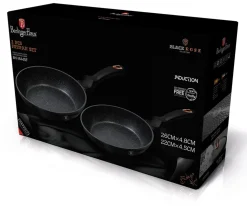 ZESTAW 2 PATELNI GRANITOWYCH 22/26cm BERLINGERHAUS BLACK ROSE BH-1644