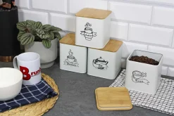ZESTAW 4 POJEMNIKÓW KUCHENNYCH NA PRODUKTY SYPKIE 4264