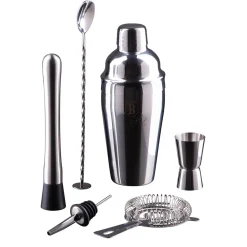 ZESTAW PRZYBORÓW BARMAŃSKICH BERLINGER HAUS BH-8546 BLACK SILVER