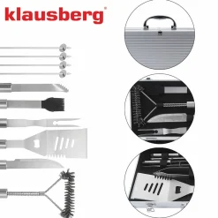ZESTAW PRZYBORÓW DO GRILLA GRILLOWANIA W WALIZCE KLAUSBERG KB-7901