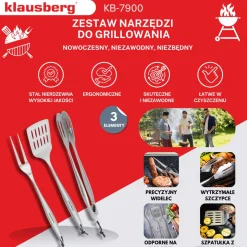 ZESTAW PRZYBORÓW DO GRILLA GRILLOWANIA KLAUSBERG KB-7900