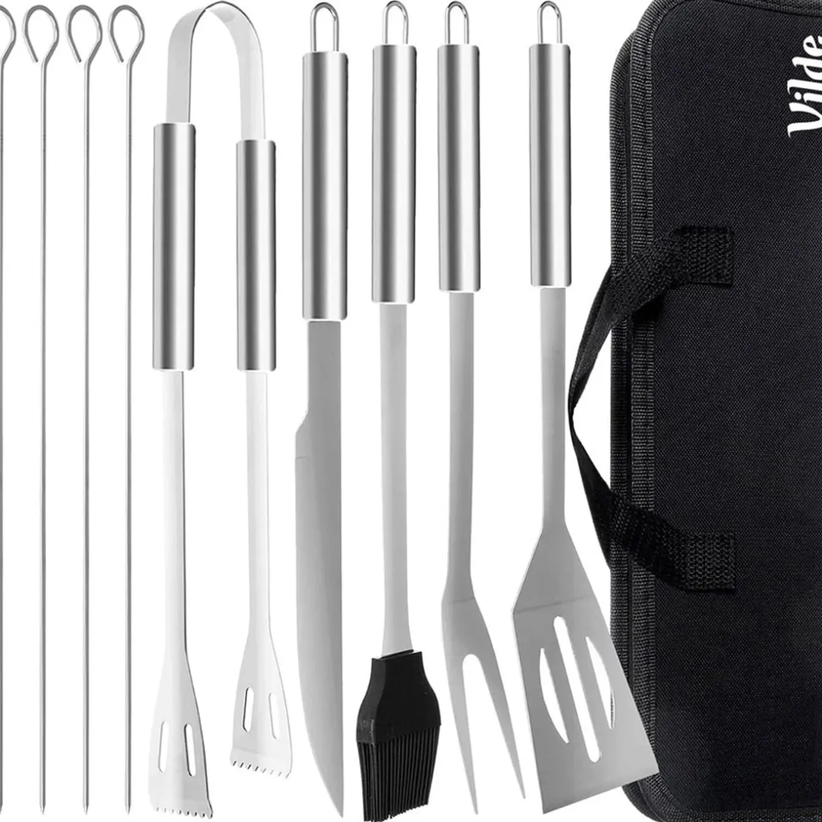 ZESTAW 10 PRZYBORÓW DO GRILLA W ETUI 489298