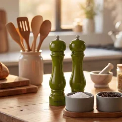 ZESTAW RĘCZNYCH MŁYNKÓW DO PIEPRZU I SOLI 22cm HAGE OLIVE