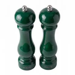 ZESTAW RĘCZNYCH MŁYNKÓW DO PIEPRZU I SOLI 22cm HAGE GREEN