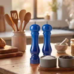 ZESTAW RĘCZNYCH MŁYNKÓW DO PIEPRZU I SOLI 22cm HAGE BLUE