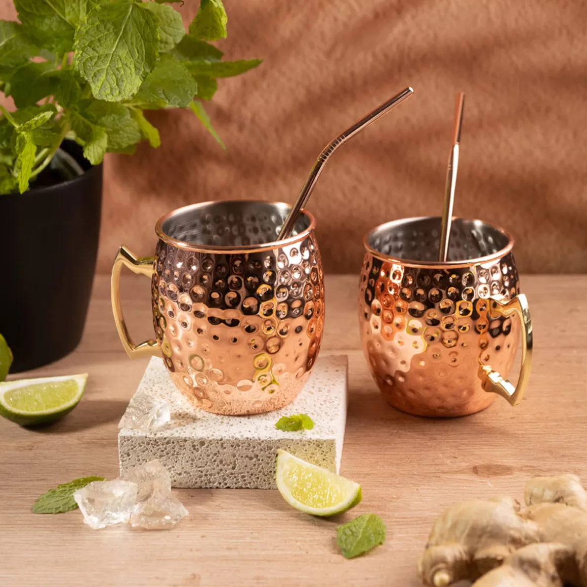 ZESTAW STALOWYCH KUBKÓW 500ml DO DRINKÓW MOSCOW MULE KINGHOFF KH-2000