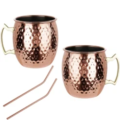 ZESTAW STALOWYCH KUBKÓW 500ml DO DRINKÓW MOSCOW MULE KINGHOFF KH-2000