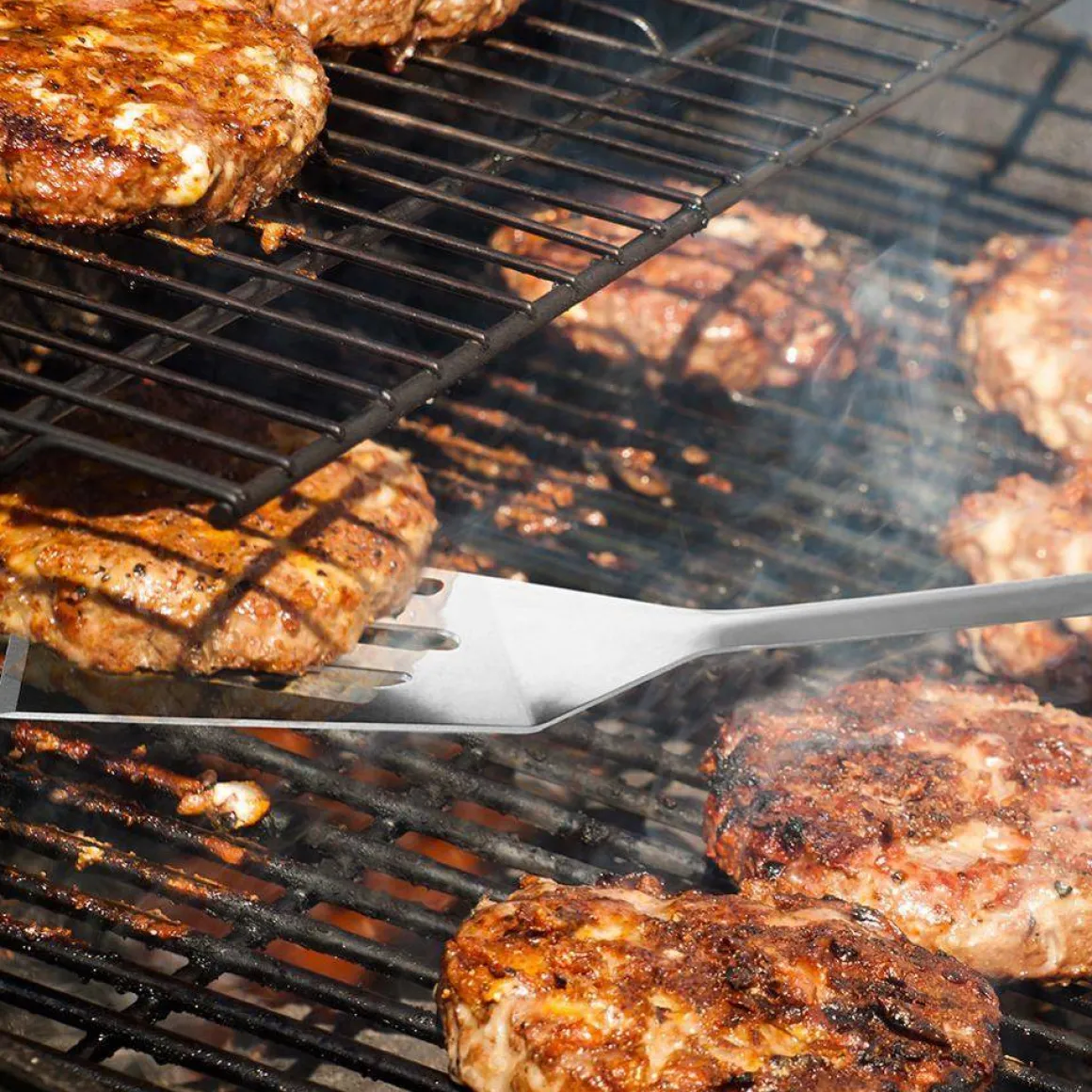 ZESTAW STALOWYCH PRZYBORÓW DO GRILLA BBQ